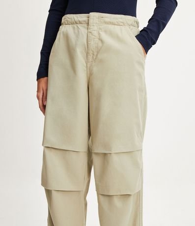Pantalón Parachute en Sarga con Cintura Elástica 4