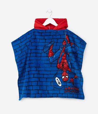 Poncho de Toalla Infantil con Capucha y Estampado Spider-Man