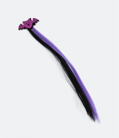 Pinza para el Pelo Infantil con Mechón de Colores y Murciélago con Purpurina - Talle U 1