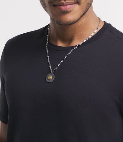 Collar en Metal con Colgante de Sonrisa