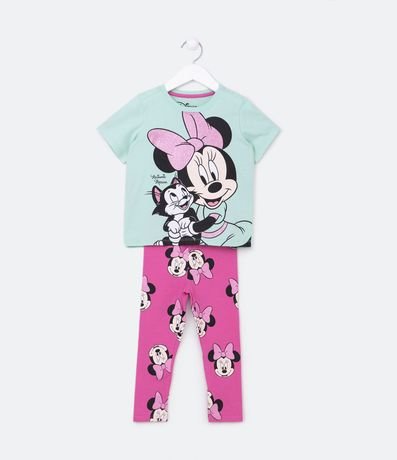 Conjunto Infatil en Media Malla con Estampa Minnie y Gatito - Talle 1 a 6 años 1