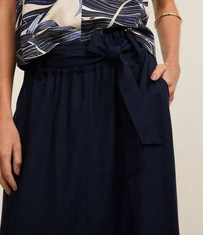 Pollera Midi Clochard en Viscolino con Cinturón 4