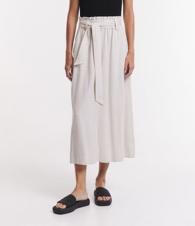 Pollera Midi Clochard en Viscolino con Cinturón 2