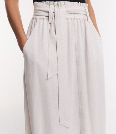 Pollera Midi Clochard en Viscolino con Cinturón 4