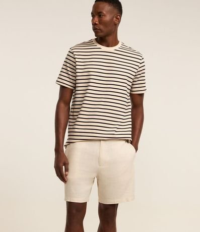 Bermuda Slim en Viscolino con Cordón y Bolsillos 4