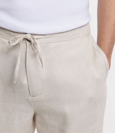 Bermuda Slim en Viscolino con Cordón y Bolsillos 4