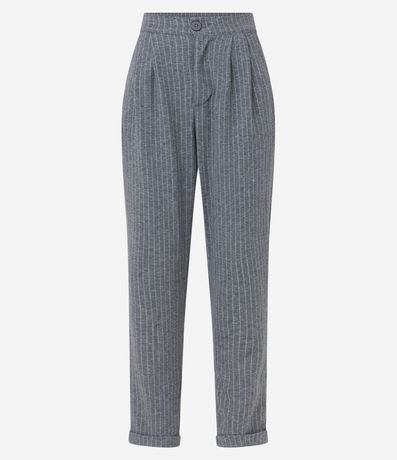 Pantalón Jogger Rayado de Tiza con Cintura Sastrería 5