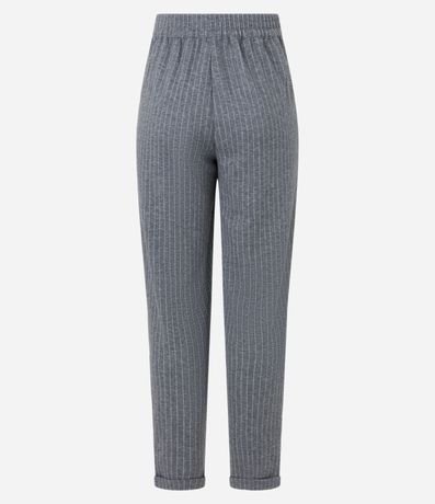 Pantalón Jogger Rayado de Tiza con Cintura Sastrería 6