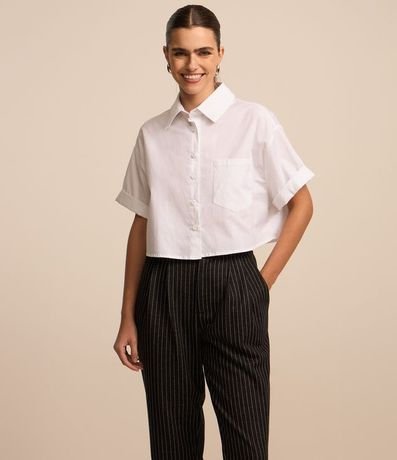 Pantalón Jogger Rayado de Tiza con Cintura Sastrería 2