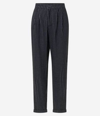 Pantalón Jogger Rayado de Tiza con Cintura Sastrería 5