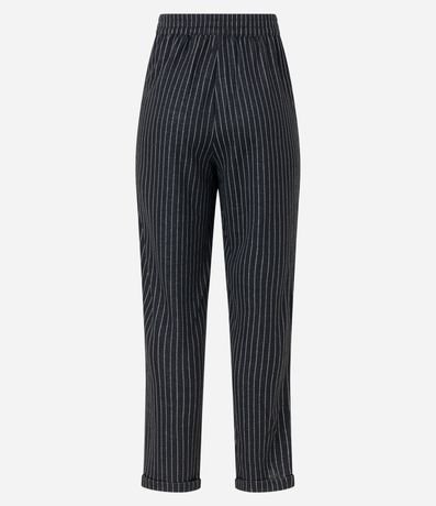 Pantalón Jogger Rayado de Tiza con Cintura Sastrería 6