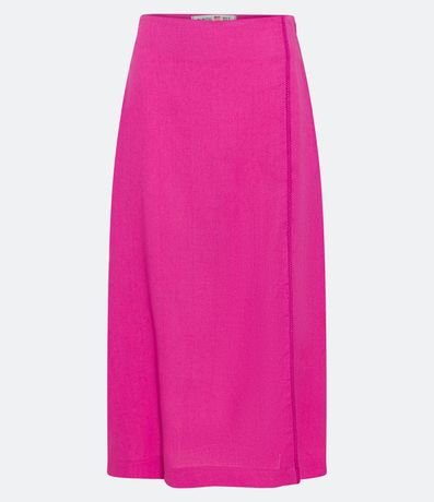 Pollera New Midi en Lino con Detalle de Cordón Lateral y Abertura 5