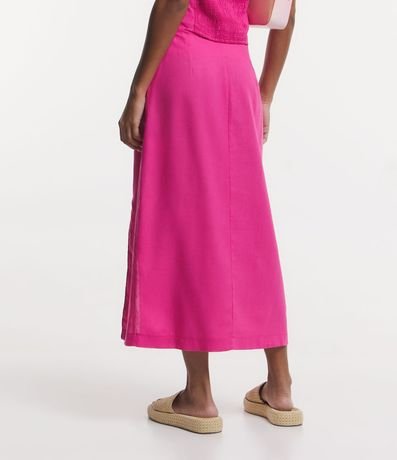 Pollera New Midi en Lino con Detalle de Cordón Lateral y Abertura 3