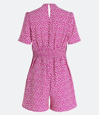 Enterito Manga Corta Ajustado a la Cintura con Corazones Estampados 8