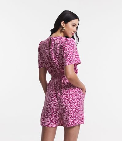 Enterito Manga Corta Ajustado a la Cintura con Corazones Estampados 5