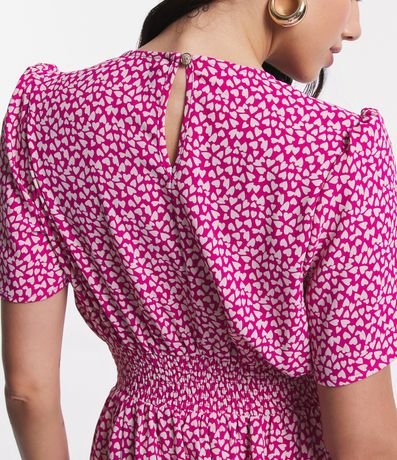 Enterito Manga Corta Ajustado a la Cintura con Corazones Estampados 6