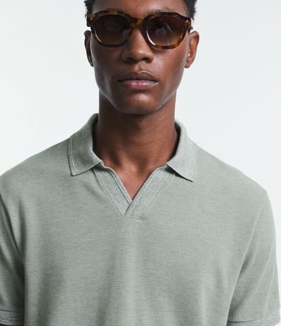 Polo Comfort en Algodón Texturizado con Manga Corta 3