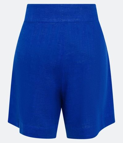 Short Recto en Viscolino con Detalle em la Cintura y Bolsillos 6