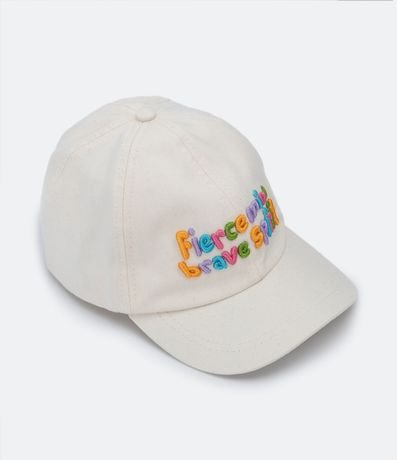 Gorra Ala Curva Infantil en Sarga con Lettering Bordado 3D