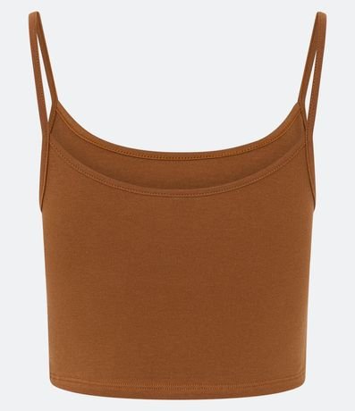 Blusa Musculosa Cropped en Algodón con Breteles Finos 6