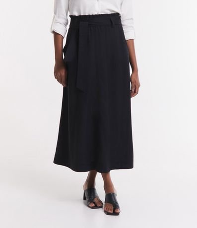 Pollera Midi Clochard en Viscolino con Cinturón 2