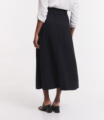 Pollera Midi Clochard en Viscolino con Cinturón 3