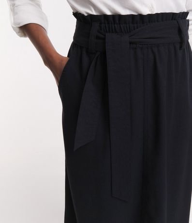 Pollera Midi Clochard en Viscolino con Cinturón 4