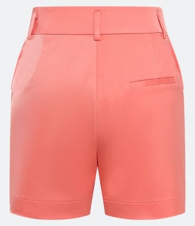 Short Sastrería Satinado con Bolsillos Solapa y Botones Tortuga 6