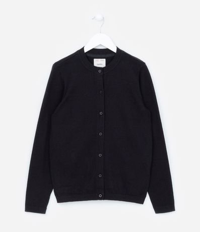 Cardigan Infantil en Punto con Botones Delanteros - Talle 5 a 14 años