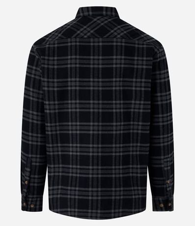 Camisa Relaxed en Franela con Estampado de Cuadros 7