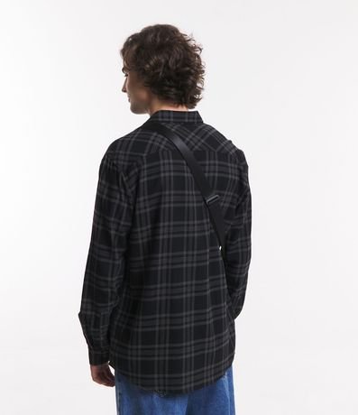 Camisa Relaxed en Franela con Estampado de Cuadros 3