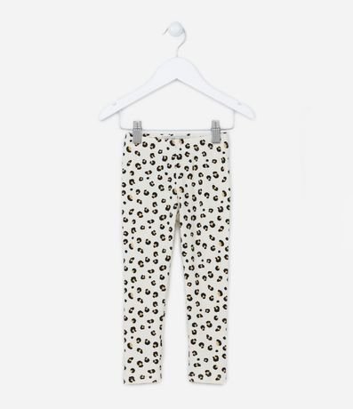 Pantalón Legging Infantil Acanalada con Estampa Animal Print Leopardo - Talle 1 a 5 años 1