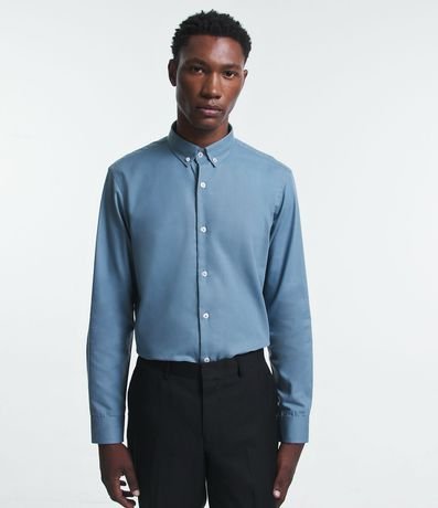 Camisa Comfort en Algodón Manga Larga