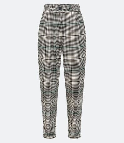 Pantalón Carrot en Sastrería de Cuadros con Bolsillos 5