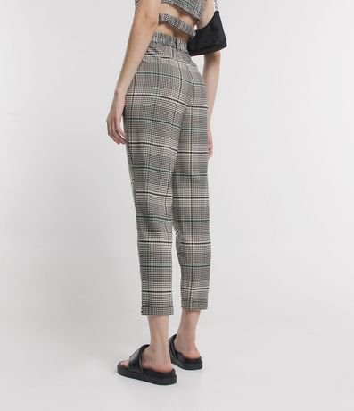 Pantalón Carrot en Sastrería de Cuadros con Bolsillos 3