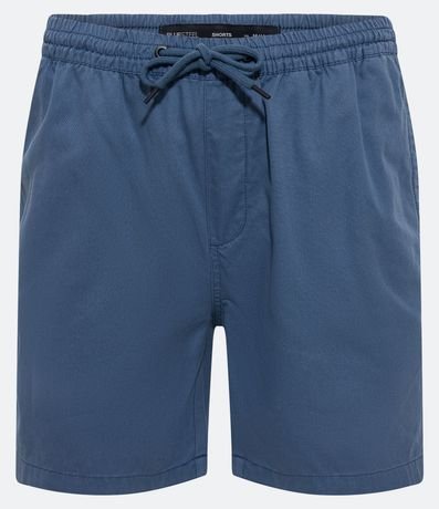 Bermuda en Sarga con Cintura Elástica 6