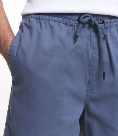 Bermuda en Sarga con Cintura Elástica y Cordón 9