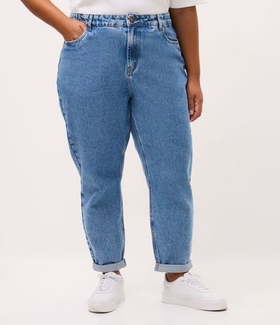 Pantalón Mom Jeans con Lavado Marmól Curve & Plus Size 2