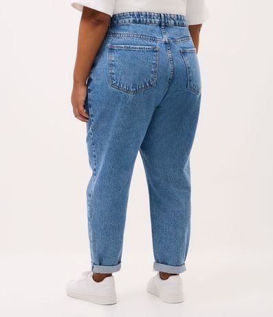 Pantalón Mom Jeans con Lavado Marmól Curve & Plus Size 5