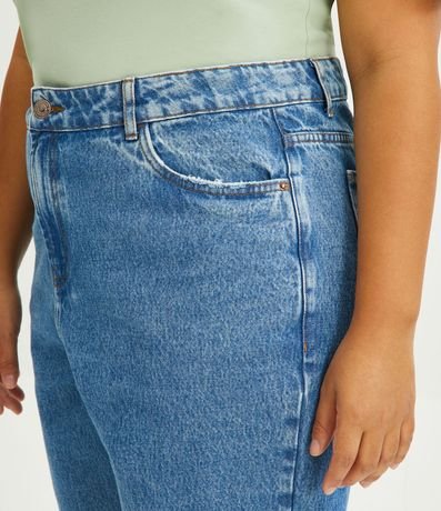 Pantalón Mom Jeans con Lavado Marmól Curve & Plus Size 5