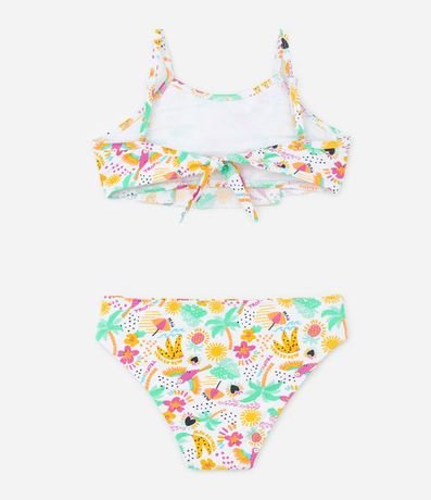 Bikini Infanitl en Poliamida con Estampa Tropical - Talle 5 a 14 años 2
