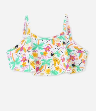 Bikini Infanitl en Poliamida con Estampa Tropical - Talle 5 a 14 años 3