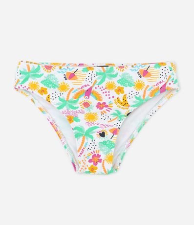 Bikini Infanitl en Poliamida con Estampa Tropical - Talle 5 a 14 años 4
