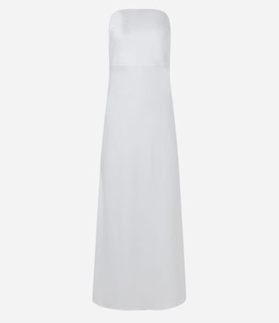 Vestido Midi en Satén con Escote Drapeado en la Espalda 9