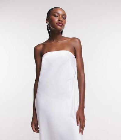 Vestido Midi en Satén con Escote Drapeado en la Espalda 4