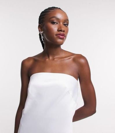 Vestido Midi en Satén con Escote Drapeado en la Espalda 7