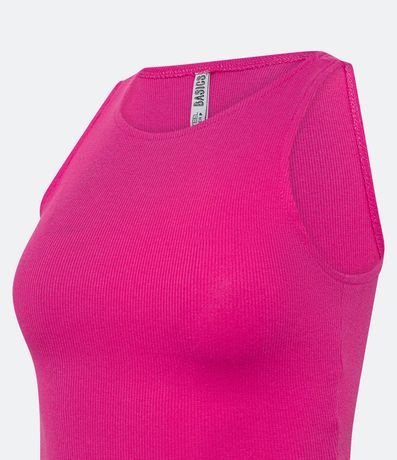 Blusa Cropped sin Mangas en Algodón Acanalado 6