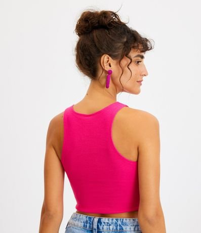 Blusa Cropped sin Mangas en Algodón Acanalado 3