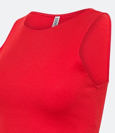 Blusa Cropped sin Mangas en Algodón Acanalado 7
