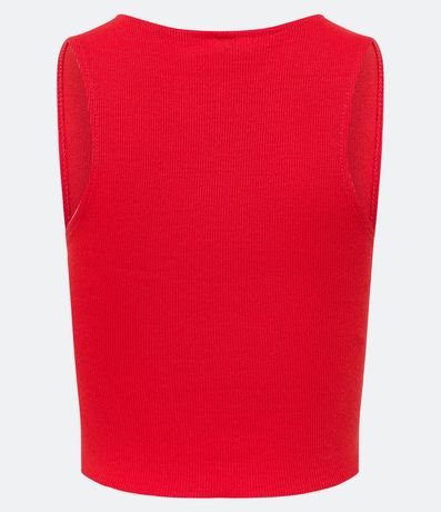 Blusa Cropped sin Mangas en Algodón Acanalado 8